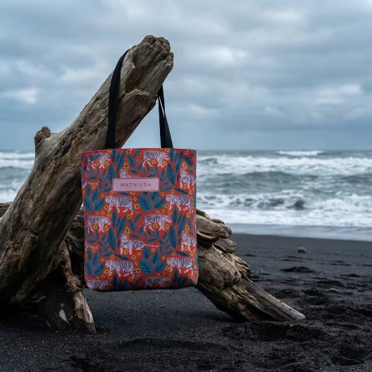 Tiger-Blütenparade Tasche