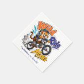 Tiger BMX Fahrrad personalisierte Party Serviette (Ecke)