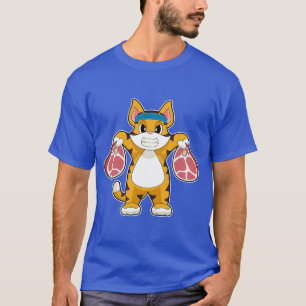 Tiger Bodybuilder Hanteln Bodybuilding T-Shirt