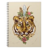 Tiger Boho Art-Porträt Notizblock (Vorderseite)