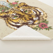 Tiger Boho Art-Porträt Sherpadecke (3/4)