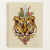 Tiger Boho Style Portrait Planer (Vorderseite)