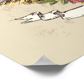 Tiger Boho Style Portrait Poster (Ecke)