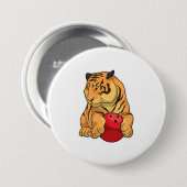 Tiger Bowling Bowling Button (Vorne & Hinten)
