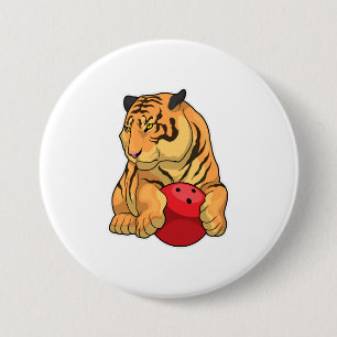 Tiger Bowling Bowling Button
