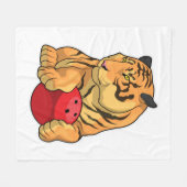 Tiger Bowling Bowling Fleecedecke (Vorderseite (Horizontal))