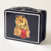 Tiger Bowling Bowling Metall Brotdose (Vorderseite)