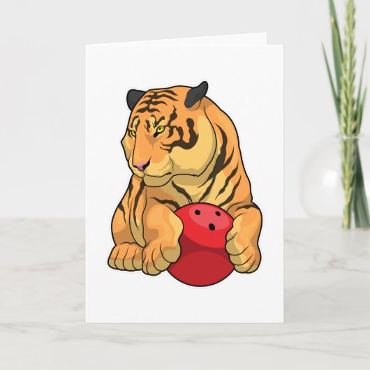 Tiger Bowling Bowlingkugel Karte (Vorderseite)