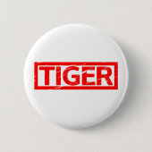 Tiger-Briefmarke Button (Vorderseite)