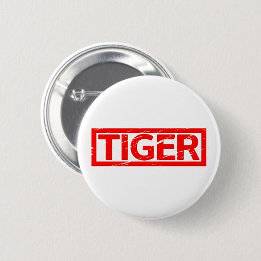 Tiger-Briefmarke Button (Vorne & Hinten)