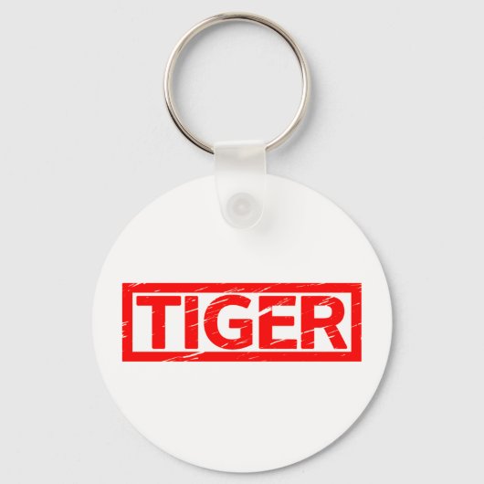 Tiger-Briefmarke Schlüsselanhänger (Vorderseite)