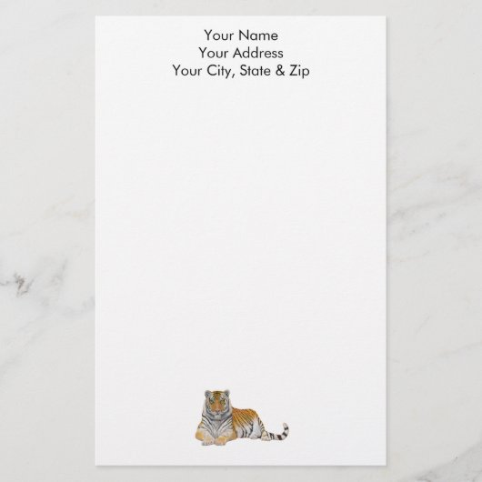 Tiger Briefpapier (Vorderseite)