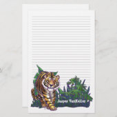 Tiger-Briefpapier Briefpapier (Vorne/Hinten)