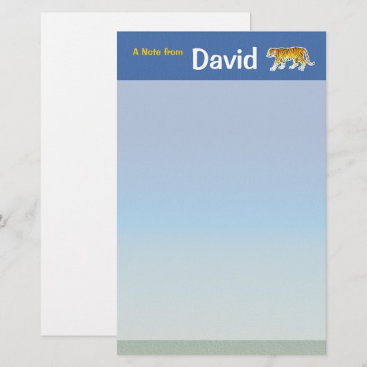 Tiger-Briefpapier Briefpapier (Vorne/Hinten)