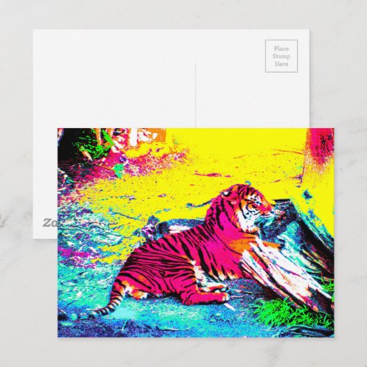 Tiger Bright Postkarte (Vorne/Hinten)