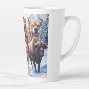 Tiger Buffalo Hund im Freien Milchtasse