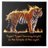 Tiger Burning Decorative Tile Fliese (Vorderseite)