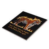 Tiger Burning Decorative Tile Fliese (Seite)