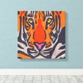 Tiger - Canvas Print Leinwanddruck (Insitu (Holzboden))