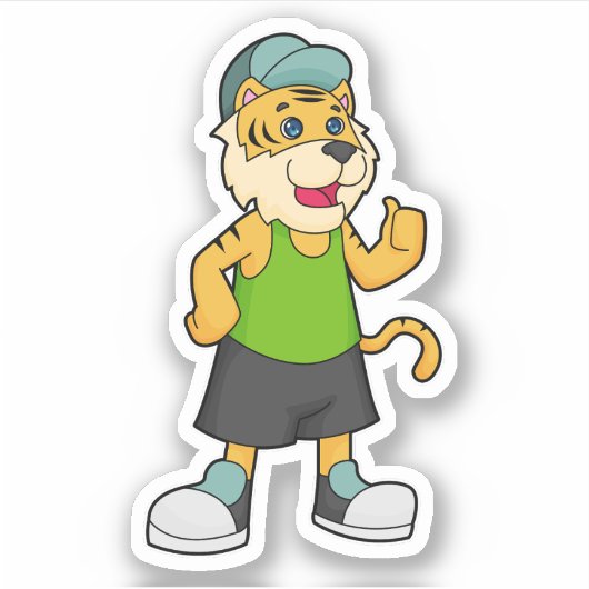 Tiger Cap Aufkleber (Vorderseite)