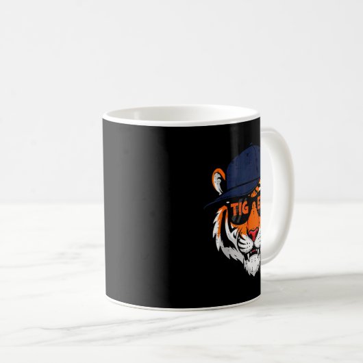 Tiger Cap Boys Youth Teen Kids Men Women Girls Kaffeetasse (VorderseiteRechts)