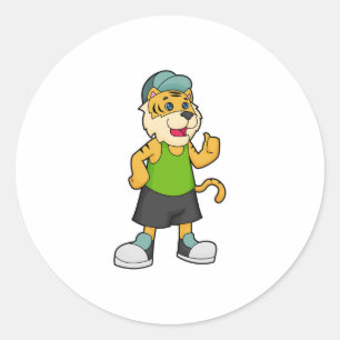 Tiger Cap Runder Aufkleber