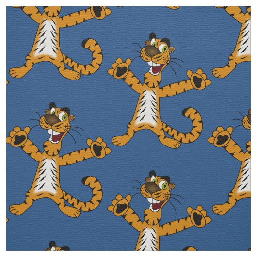 Tiger Cartoon Stoff (Muster)