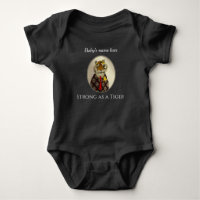 Tiger Cartoon Zeichnend in Anzug Kleidung Baby Bod