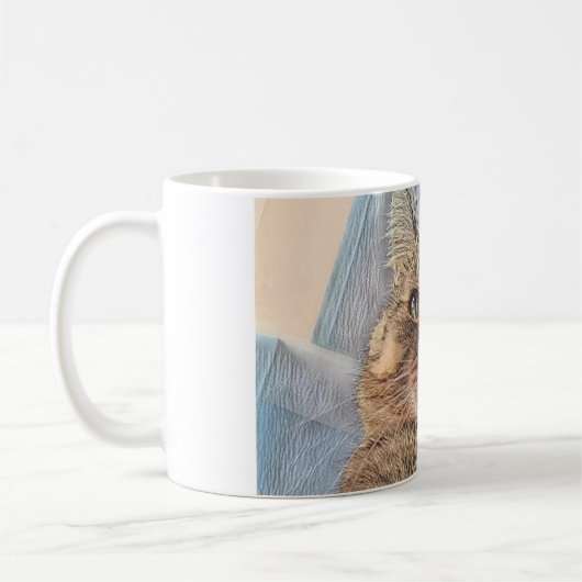 Tiger Cat Illustration Design Kaffeetasse (Links)