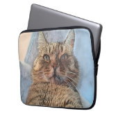 Tiger Cat Illustration Design Laptopschutzhülle (Vorderseite Links)