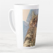 Tiger Cat Illustration Design Milchtasse (Linke Ecke)