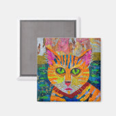 Tiger Cat Magnet (Vorderseite/Rückseite)