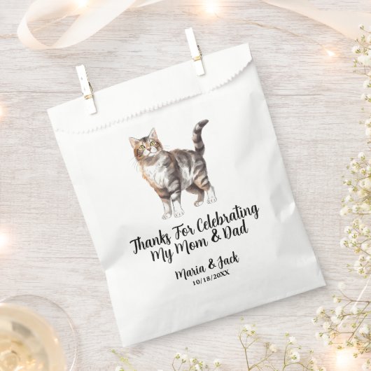 Tiger Cat Pet Hochzeit Vollfarbe Geschenktütchen (Ausgeschnitten)