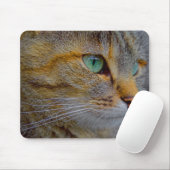 Tiger Cat Portrait Mousepad (Mit Mouse)