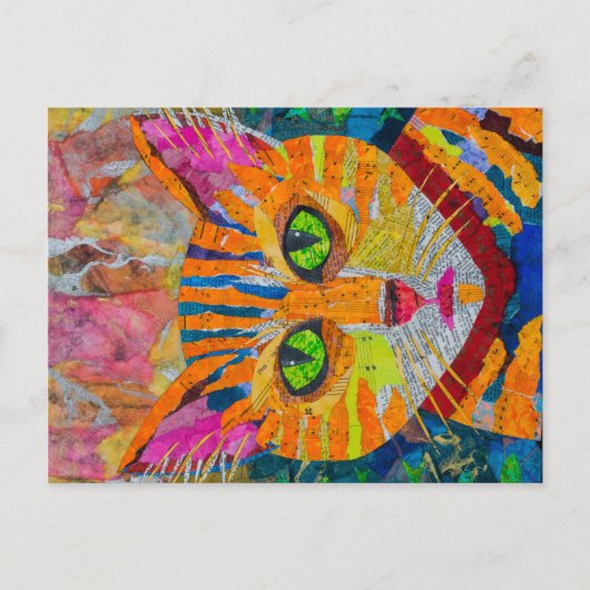 Tiger Cat Postkarte (Vorderseite)