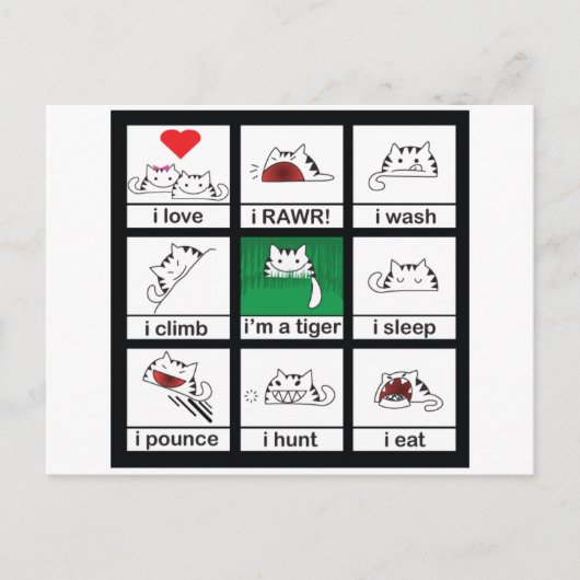 Tiger Cat Postkarte (Vorderseite)