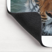 Tiger Cat Stripes Jungle Mist Animal Mousepad (Ecke)