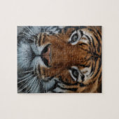 Tiger Cat Stripes Jungle Mist Animal Puzzle (Horizontal)
