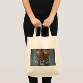 Tiger Cat Stripes Jungle Mist Animal Tragetasche (Vorderseite (Produkt))
