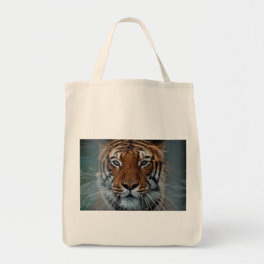 Tiger Cat Stripes Jungle Mist Animal Tragetasche (Vorne)