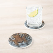 Tiger Cat Stripes Jungle Mist Animal Untersetzer (Seite)