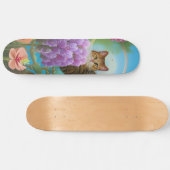 Tiger Cat und Lilac Bouquet Skateboard (Horizontal)