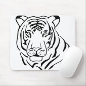 Tiger Cat Wild Cat Animal Vector Predator Fur Mousepad (Mit Mouse)