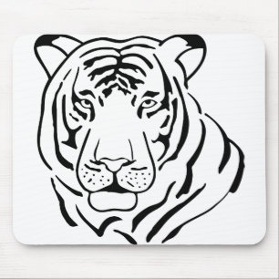 Tiger Cat Wild Cat Animal Vector Predator Fur Mousepad