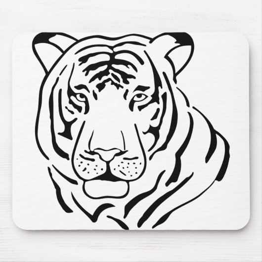 Tiger Cat Wild Cat Animal Vector Predator Fur Mousepad (Vorne)