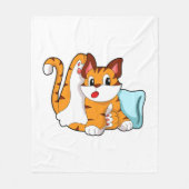 Tiger cat with Pillow Fleecedecke (Vorderseite)