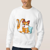 Tiger cat with Pillow Sweatshirt (Vorderseite)