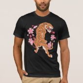 Tiger Cherry Blossom Japanischer Sakura Tree T-Shirt (Vorderseite)
