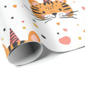 Tiger Child Birthday Geschenkpapier (Rolleneckpunkt)