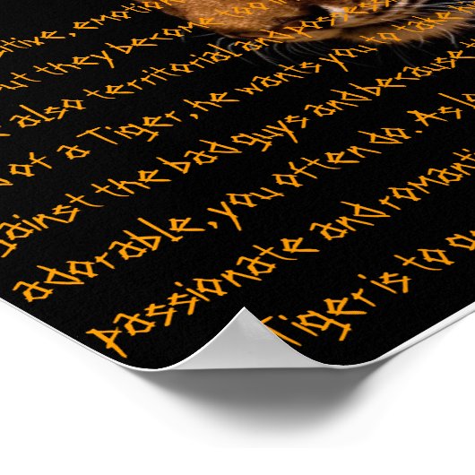 Tiger Chinese Zodiac Poster (Ecke)